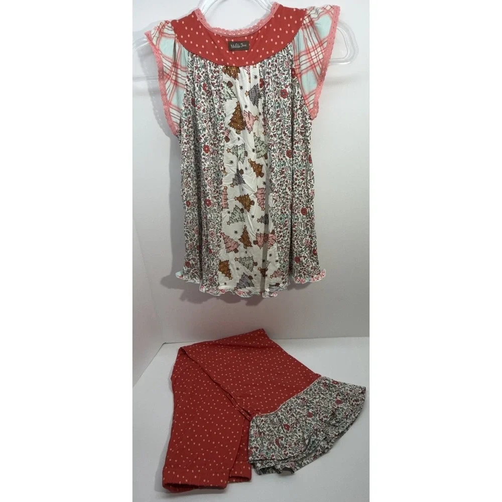 Matilda Jane girls size 10Y lounge set soft modal blend fall holiday Ruffles - Picture 2 of 16